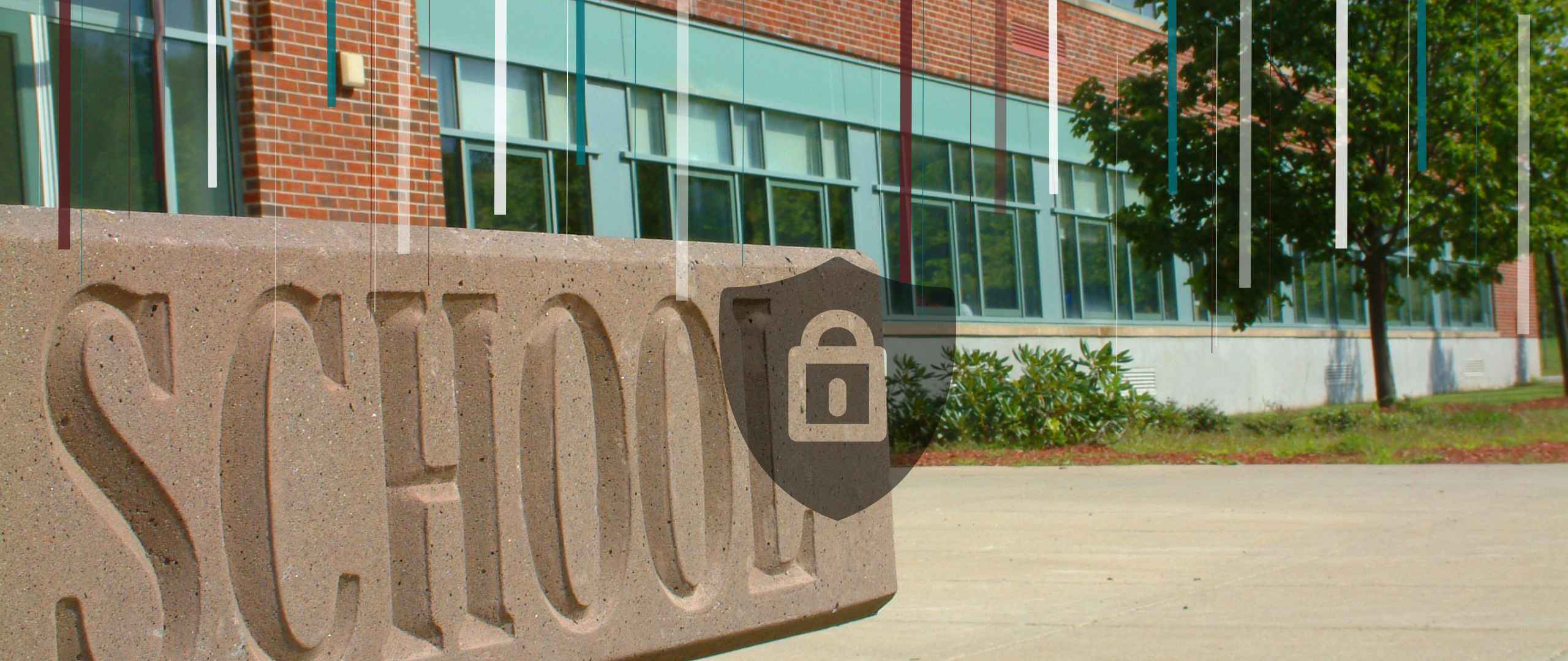 Custom built safes (2) school front with an graphic safety icon